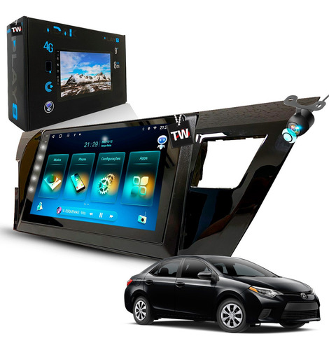 Multimídia Adak Toyota Corolla 2015/2017 Comando Voz Carplay Cor Toyota Corolla 2015