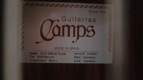 Guitarra Española Camps Cut 900/electroclásica/fishm Premium Madera