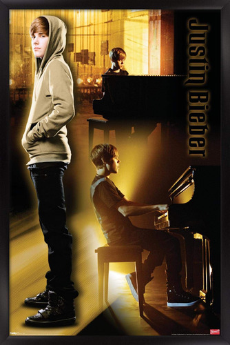 Póster De Pared De Justin Bieber-piano, 22.375 X 34 Pu...