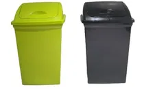 Comprar Set X2 Cestos Tacho De Residuos Reciclaje Tapa Vaiven 50 Lts