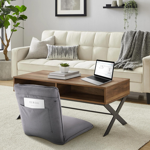 Sundale Silla Plegable De Meditación Con Soporte Para La Gris Oscuro Material Del Tapizado