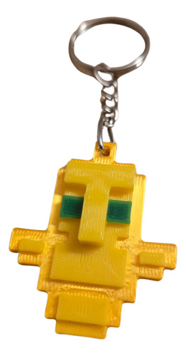 Llavero Minecraft Totem De La Inmortalidad (10 Unidades) -3d Dorado