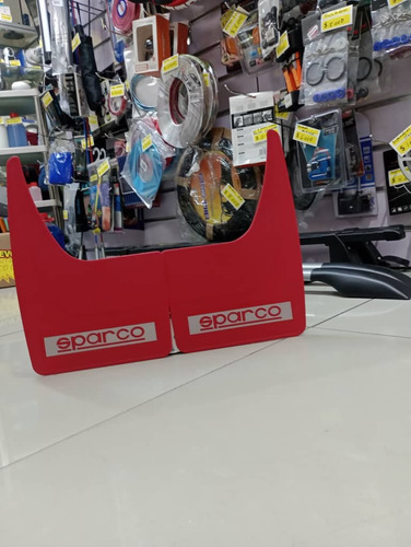 X2 Guardabarro Faldillas Universales Para Autos Sparco Rojo