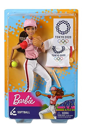 Barbie Olympic Games Tokio 2020 Con Uniforme De Softbol