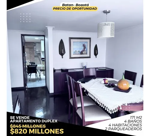 Venta Apartamento Duplex Batan Bogota Ubicación Privilegiada