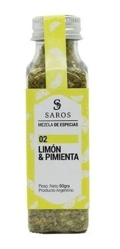 Mezcla De Especias Saros Limón & Pimienta (02) De 50g