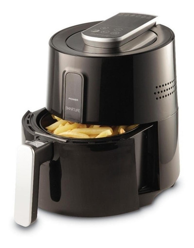 Imagen 2 de 2 de Freidora eléctrica sin aceite Smartlife SL-AF0002B 2.6L negra 220V-240V