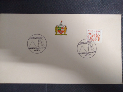 Envelope Primeira Expo Filatelica Semana Pátria 1978 / Sbc