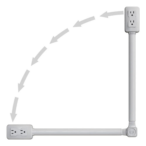 Extensor De Toma De Corriente Con Usb Y Corriente Alterna, A