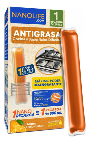 Limpiador Antigrasa Biosoluble - Nanolife X5 Und (3 Litros)