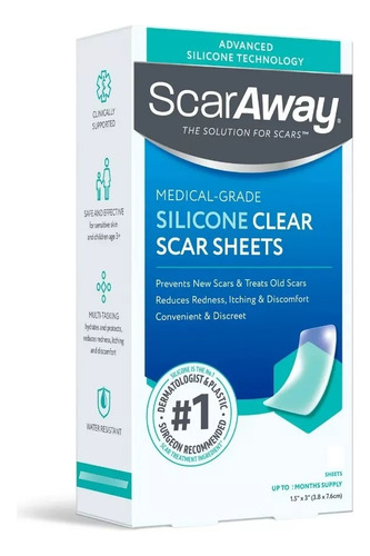 10 Parches Transparente Scaraway Cicatrices Silicon Queloide