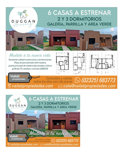 Duggan - Casa A Estrenar 2 Dorm - Ubicacion