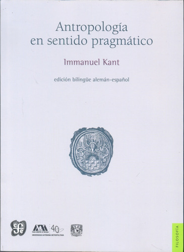 Antropologia En Sentido Pragmatico - Kant Immanuel