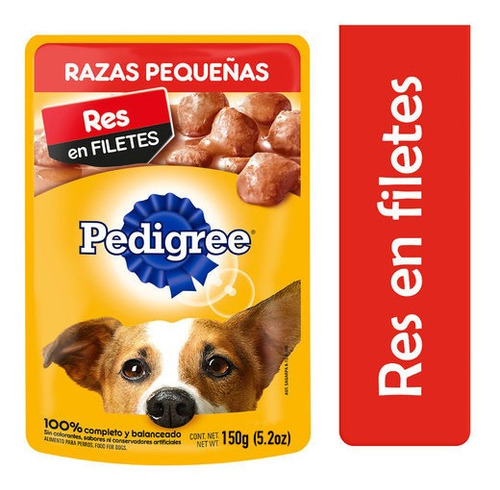 Alimento Pedigree Perro Adulto Raza Pequeña Sobre Carne 150g