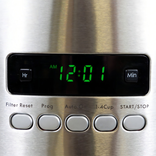 Cafetera Programable Kenmore 12 Tazas, Roja Y Acero Inoxidab