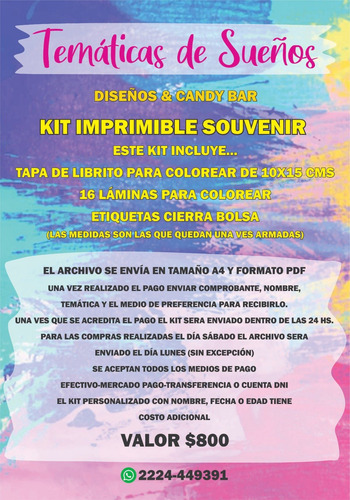 Imagen 7 de 8 de Kits Imprimibles Temáticos