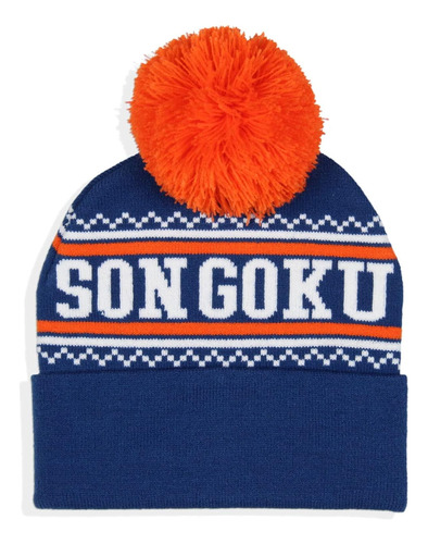 Dragon Ball Z Anime Son Goku - Gorro Con Pompón, Color Azul