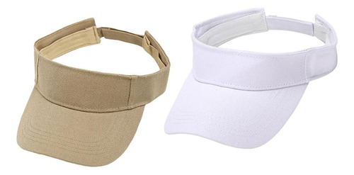 Juego De 2 Gorra Ajustable Con Visera Para El,, Golf, Tenis,