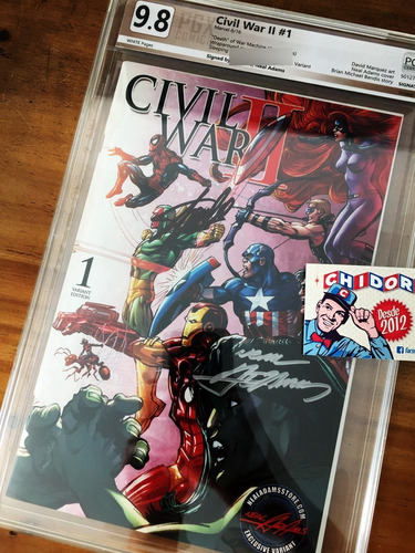 Comic Cgc - Pgx Civil War Ii #1 Firmado Stan Lee Neal Adams