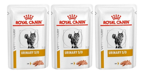 Kit 3un Wet Veterinary Feline Urinary 85gr Royal Canin
