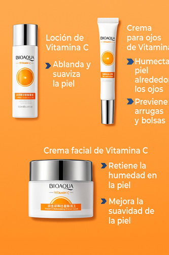 Set Facial Vitamina C Antimanchas Hidratante Rejuvenecedor