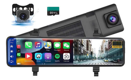 Cámara De Salpicadero Con Espejo 4k Compatible Con Apple Car