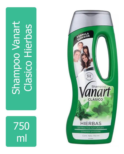 Shampoo Vanart Clasico Hierbas 750 Ml