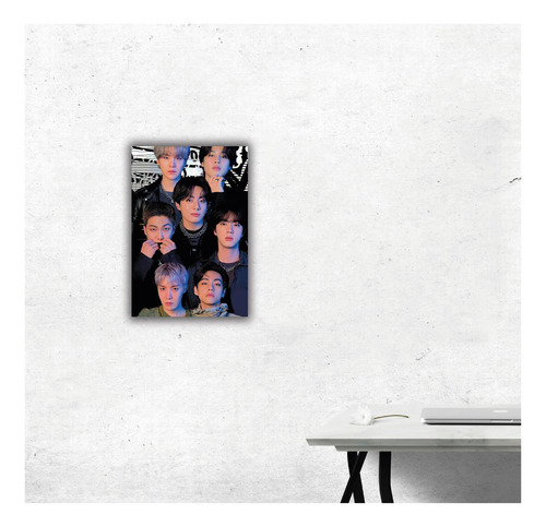Cuadro Decorativo Bts Dark - 09 Bts Bastidor De Madera