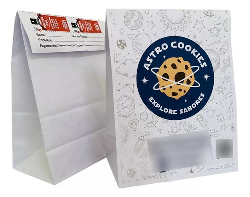 Saco Para Delivery Branco Personalizado Com Seu Logo 1000und