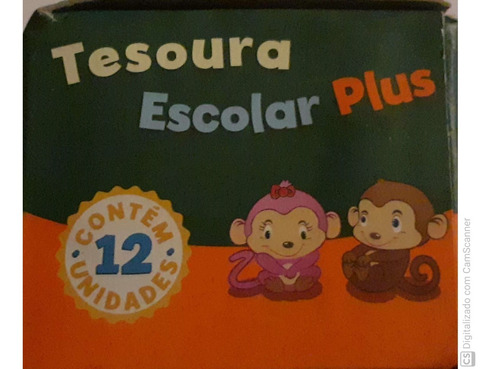 Caixa De Tesoura Escolar Leo&leo C/12 Unidades