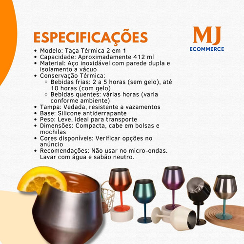 Taça Térmica Copo Prismática Cocktail 2 Em 1 Drinks 412 Ml
