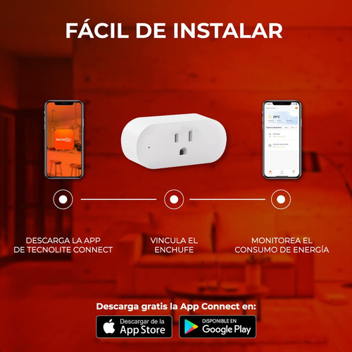Tecnolite Connect Enchufe Inteligente Wi-fi Con Medidor De