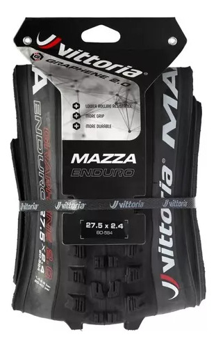 Neumático Vittoria Mazza Trail 29 X 2.4 Kevlar MTB, color negro y gris