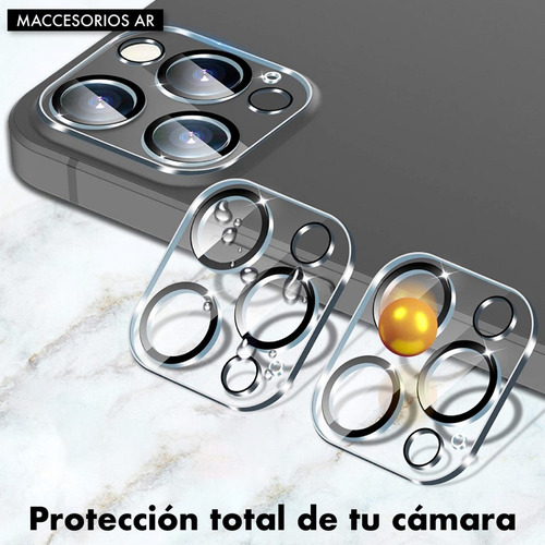 Imagen 3 de 9 de Vidrio Templado Para Cámara Compatible iPhone Varios Modelos