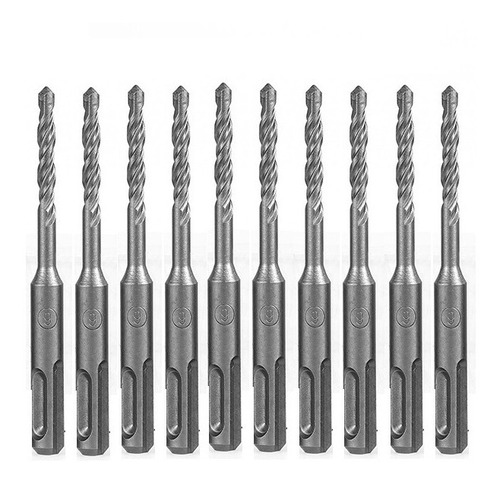 Kit Jogo 10 Brocas Sds P/ Martelete Makita Bosch 6mm X 110mm