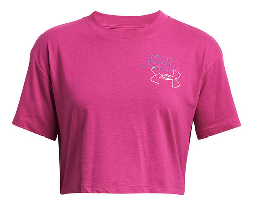 Polera Ua Bubble Script Mujer Rosado Under Armour