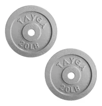 Comprar Par Discos 20 Lb C\u002Fu Barras O Mancuernas Tayga 30 Mm Acero