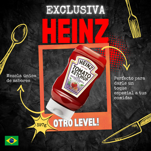 Ketchup Heinz Bacon Y Cebolla Caram. Pet 397g Importada!