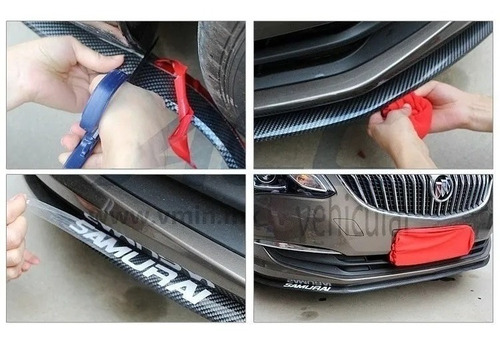 Imagen 6 de 10 de Lip Faldon Estribo Spoiler Universal Flexible Samurai 2.5m