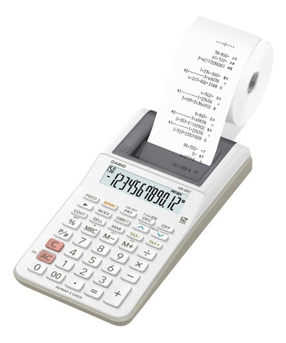 Calculadora Mini Impresora Compacta Hr-8rc-we-dc Casio 