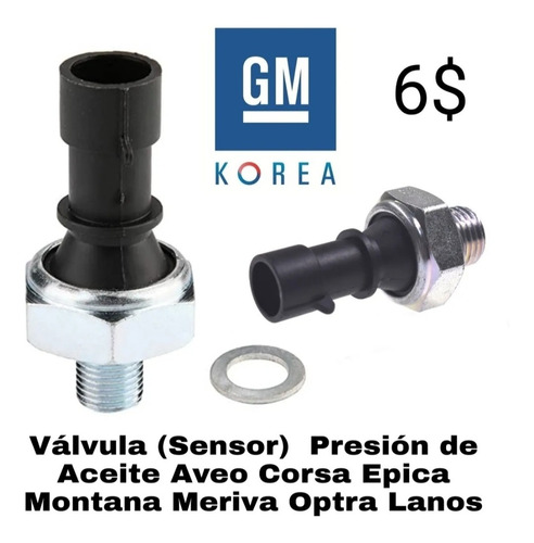 Valvula Presion Aceite Aveo Optra 95961350 Original Gm