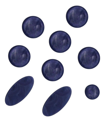 9x Incrustaciones De Botón De Tecla De Saxofón Azul