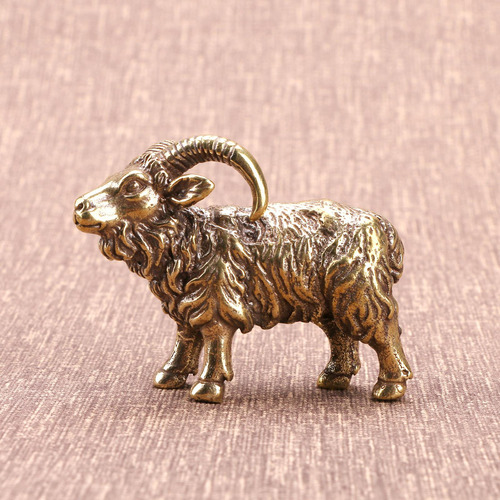 Escultura De Cabra De Latón, Oveja En Miniatura,