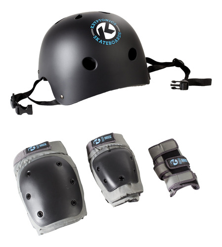 Kryptonics Juego De Almohadillas 4 En 1 Con Casco, Adulto, .