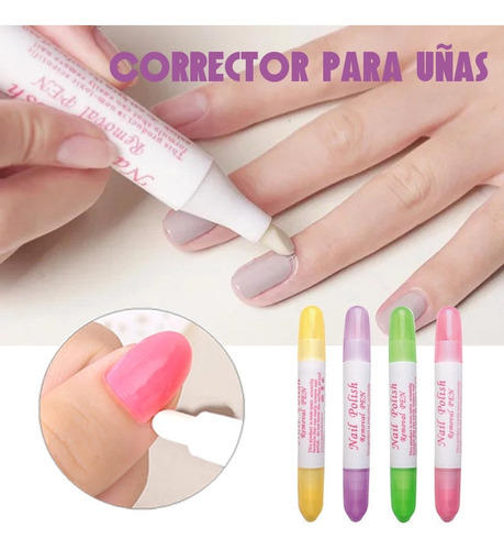 Lápiz Corrector Removedor Esmalte Uñas Manicuría Nail Polish