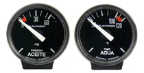 Comprar Kit De 2 Relojes Temperatura De Agua  Y Presión De Aceite Eléctricos Ø 40 Mm, Base Autoadhesiva, Con Bulbos Orlan Rober 
