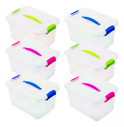 Cajas Organizadoras De Plastico 18 Lts, Paquete De 6 Un