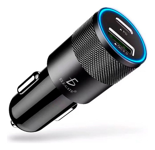 Turbo Cargador Qc3.0 Auto 2 Usb Carga Rápida Pd Tipo C 20w