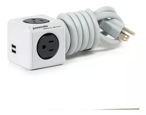 Allocacoc Multitoma En Cubo Extensión De 1.5mts Gris Usb