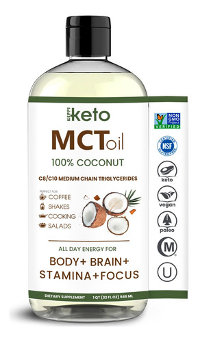 Aceite Mct De Keppi Keto  Aceite De Coco Mct Sin Sabor Y Ac